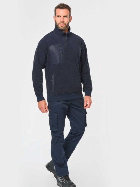 Laines polaires à personnaliser WK. DESIGNED TO WORK Polaire écoresponsable col zippé unisexe 