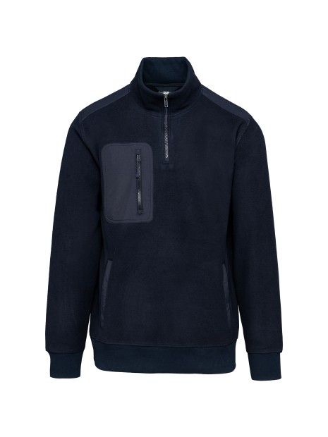 WK. DESIGNED TO WORK Polaire écoresponsable col zippé unisexe /api/colors/b68891a9-1d28-4f7a-8deb-775c45027afd personnalisable