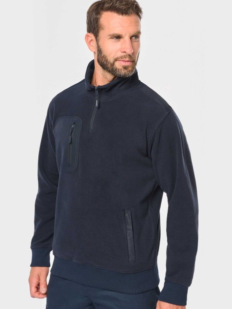 Laines polaires à personnaliser WK. DESIGNED TO WORK Polaire écoresponsable col zippé unisexe 