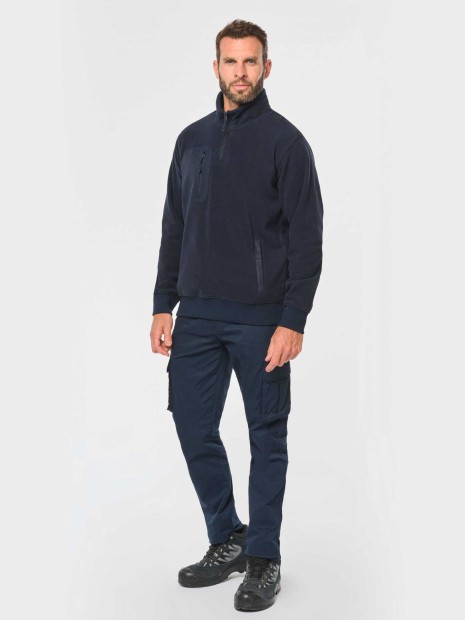 Laines polaires à personnaliser WK. DESIGNED TO WORK Polaire écoresponsable col zippé unisexe 