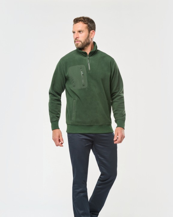 Laines polaires personnalisable WK. DESIGNED TO WORK Polaire écoresponsable col zippé unisexe