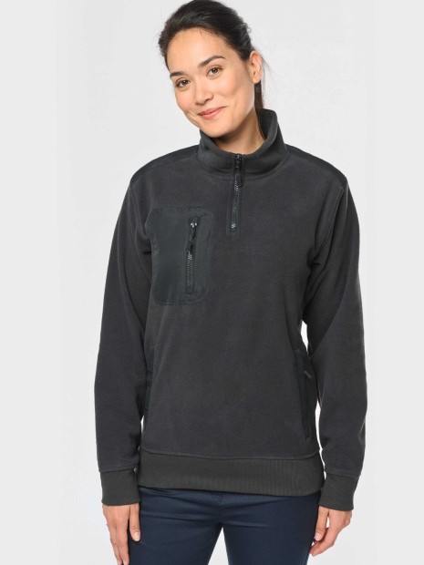 Laines polaires à personnaliser WK. DESIGNED TO WORK Polaire écoresponsable col zippé unisexe 