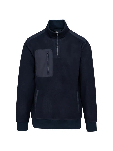 WK. DESIGNED TO WORK Polaire écoresponsable col zippé unisexe /api/colors/b68891a9-1d28-4f7a-8deb-775c45027afd personnalisable