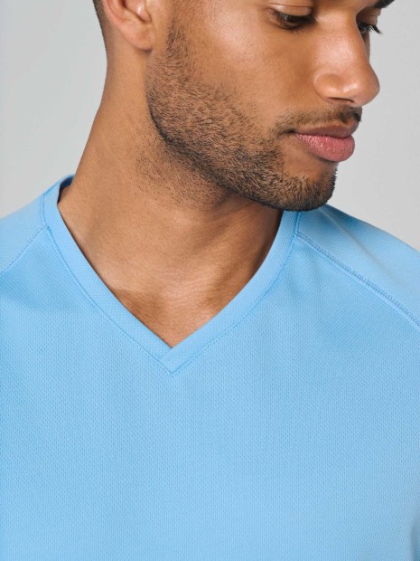 T-Shirts à personnaliser PROACT T-shirt de sport manches courtes col v homme 