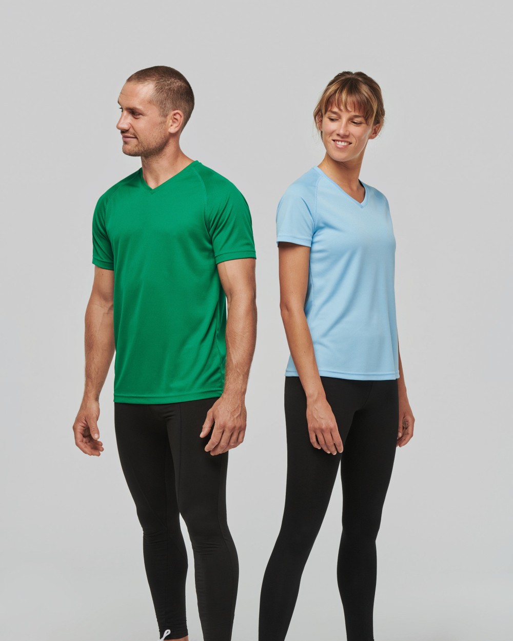 T-Shirts personnalisable PROACT T-shirt de sport manches courtes col v homme