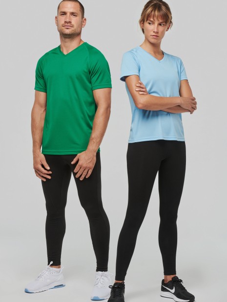 T-Shirts à personnaliser PROACT T-shirt de sport manches courtes col v homme 