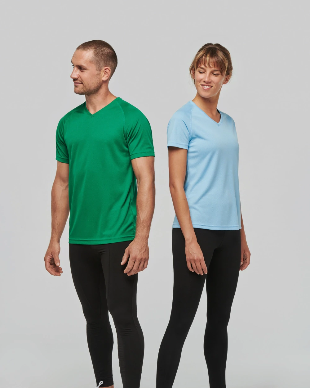 T-Shirts personnalisable PROACT T-shirt de sport manches courtes col v homme