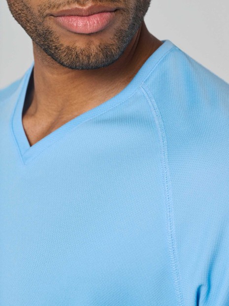 T-Shirts à personnaliser PROACT T-shirt de sport manches courtes col v homme 