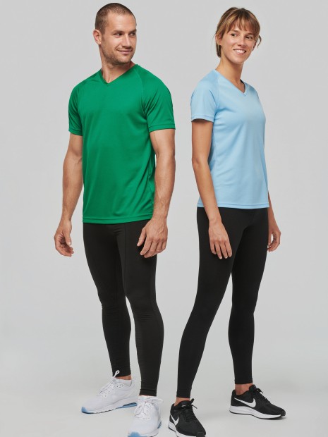 T-Shirts à personnaliser PROACT T-shirt de sport manches courtes col v homme 