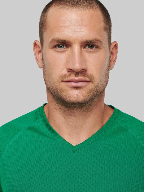 T-Shirts à personnaliser PROACT T-shirt de sport manches courtes col v homme 