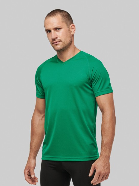 T-Shirts à personnaliser PROACT T-shirt de sport manches courtes col v homme 