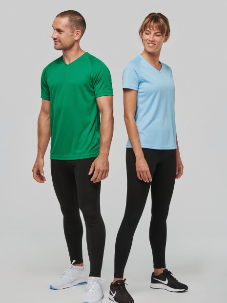 T-Shirts à personnaliser PROACT T-shirt de sport manches courtes col v homme 