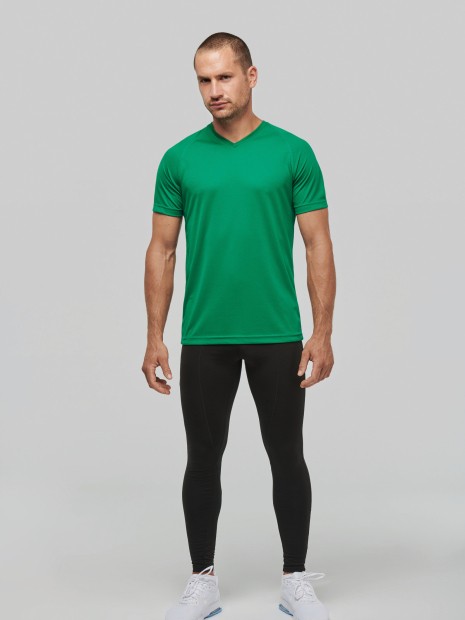 T-Shirts à personnaliser PROACT T-shirt de sport manches courtes col v homme 