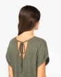 Robes personnalisable SPASSO Combinaison en maille manches courtes en lin femme