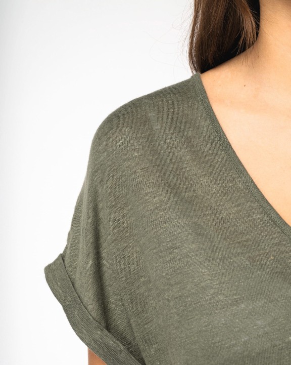 SPASSO Overall aus Leinenstrickstoff mit kurzen Ärmeln für Damen Kleider personalisierbar