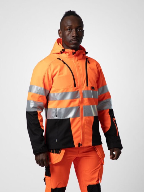 Softshells à personnaliser PROJOB 6419 PARKA SOFTSHELL - EN ISO 20471 CLASSE 3/2 