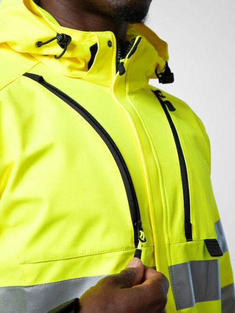 Softshells à personnaliser PROJOB 6419 PARKA SOFTSHELL - EN ISO 20471 CLASSE 3/2 