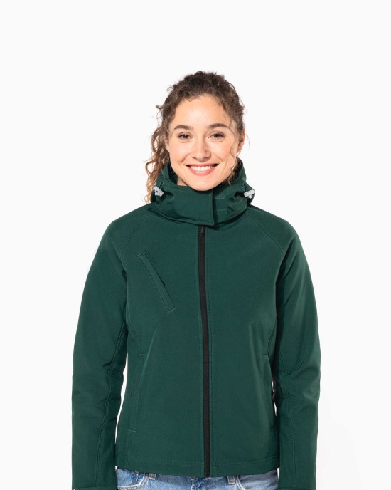 Softshells personnalisable Kariban Veste softshell à capuche amovible femme