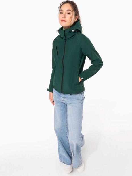 Softshells à personnaliser KARIBAN Veste softshell à capuche amovible femme 