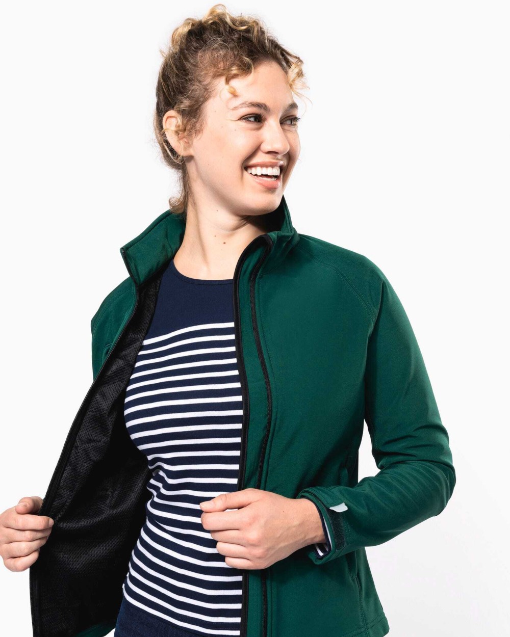 KARIBAN Damen Softshell-Jacke mit Abnehmbare Kapuze Softshells personalisierbar