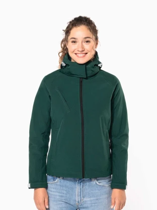 Veste softshell à capuche amovible femme