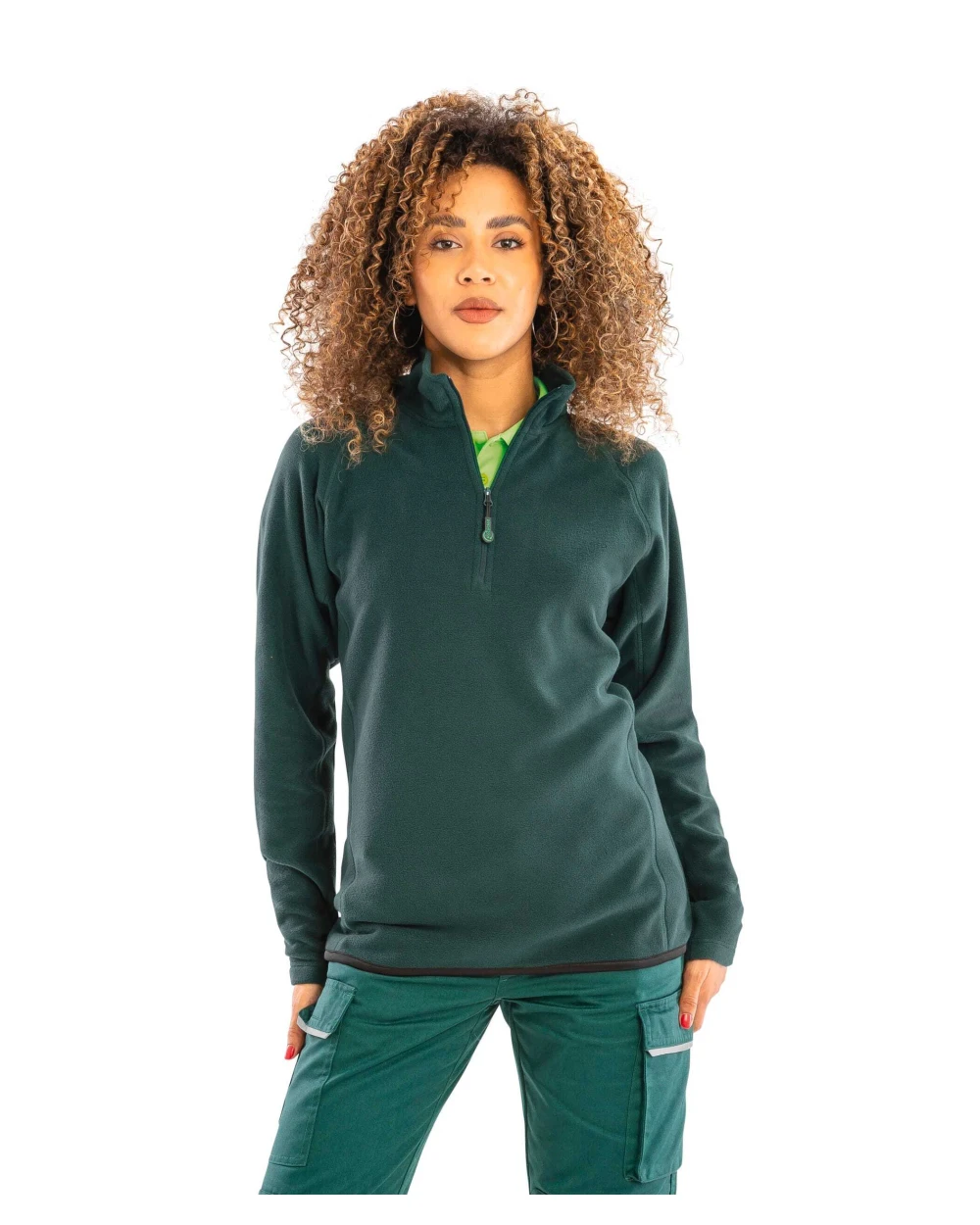 Laines polaires personnalisable RESULT Micropolaire recyclée col zippé