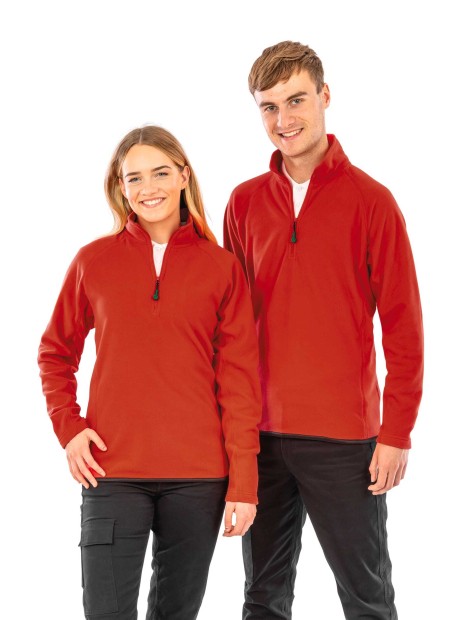 Laines polaires à personnaliser RESULT Micropolaire recyclée col zippé 