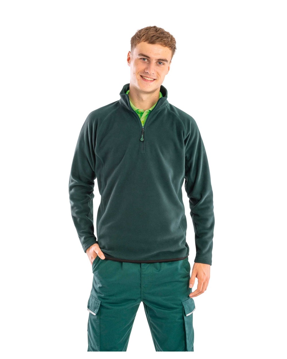 Laines polaires personnalisable RESULT Micropolaire recyclée col zippé