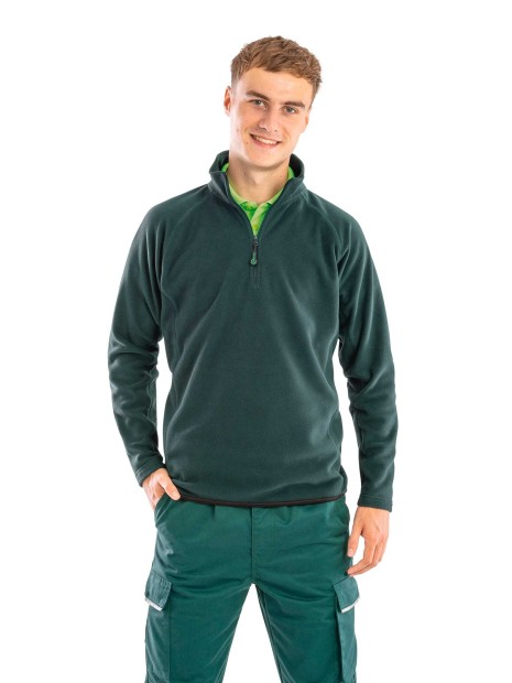 Laines polaires à personnaliser RESULT Micropolaire recyclée col zippé 