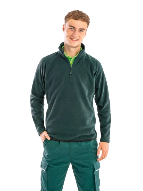 Laines polaires à personnaliser RESULT Micropolaire recyclée col zippé 