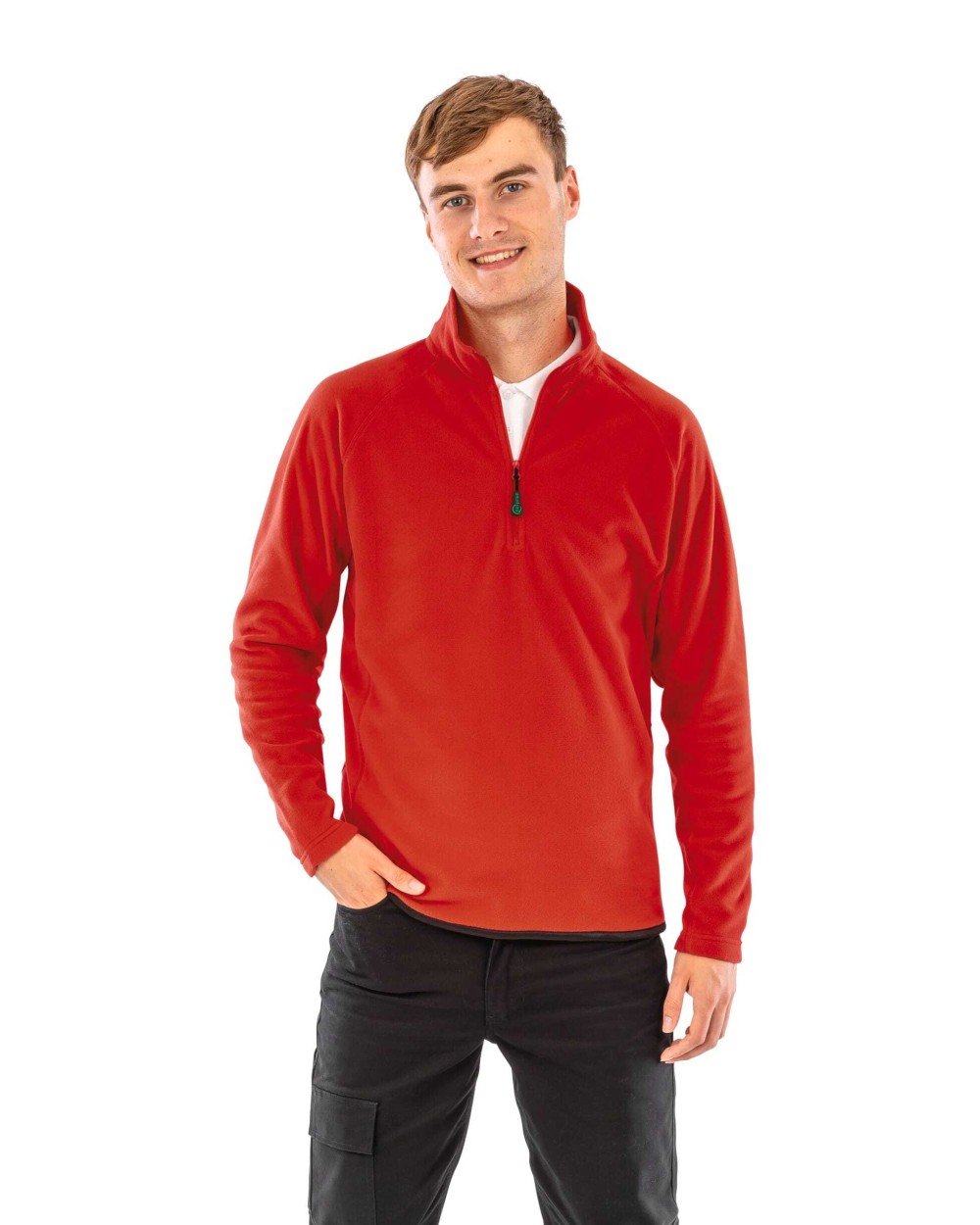 Laines polaires personnalisable RESULT Micropolaire recyclée col zippé