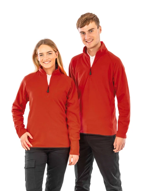 Laines polaires à personnaliser RESULT Micropolaire recyclée col zippé 