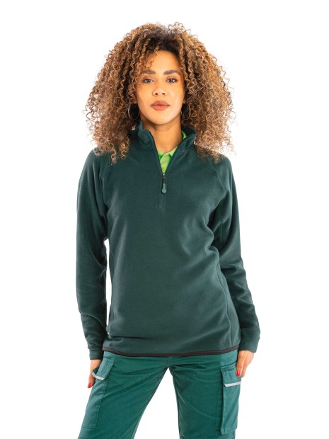 Laines polaires à personnaliser RESULT Micropolaire recyclée col zippé 