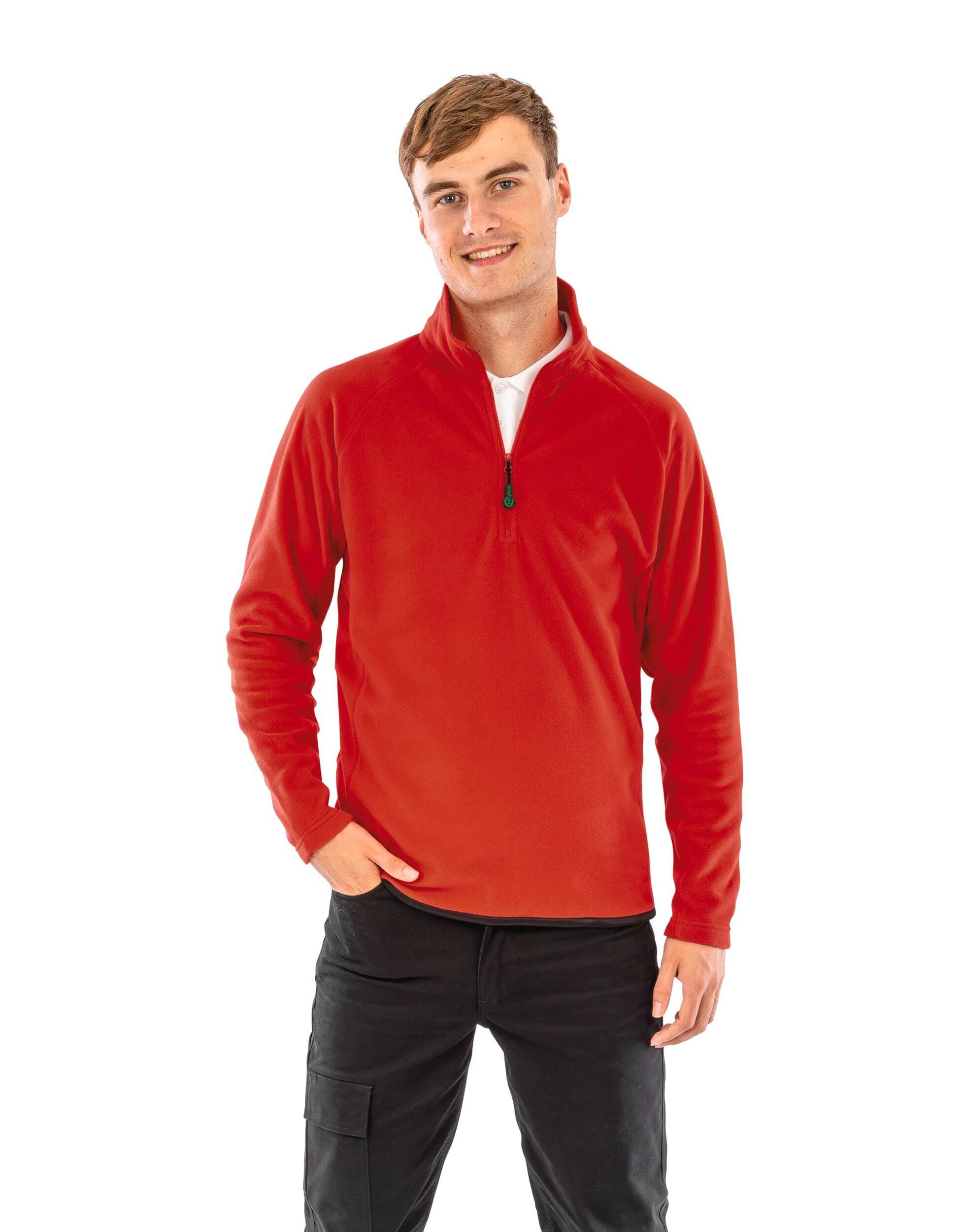 Laines polaires personnalisable RESULT Micropolaire recyclée col zippé