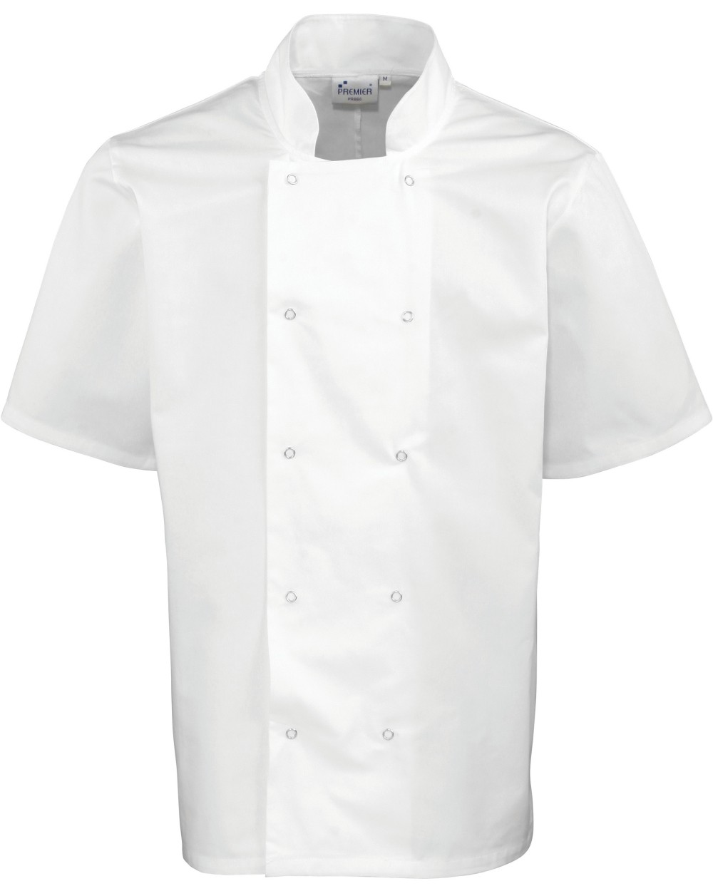 Jassen PREMIER Studded Front Short Sleeve Chef's Jacket voor bedrukking &amp; borduring