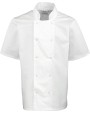 Jassen PREMIER Studded Front Short Sleeve Chef's Jacket voor bedrukking &amp; borduring