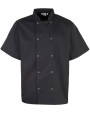 Jassen PREMIER Studded Front Short Sleeve Chef's Jacket voor bedrukking &amp; borduring