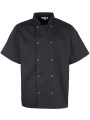 PREMIER Veste de cuisine manches courtes à boutons pression /api/colors/b9fdad4a-5e94-45cb-8c03-c08b349b28c3 personnalisable