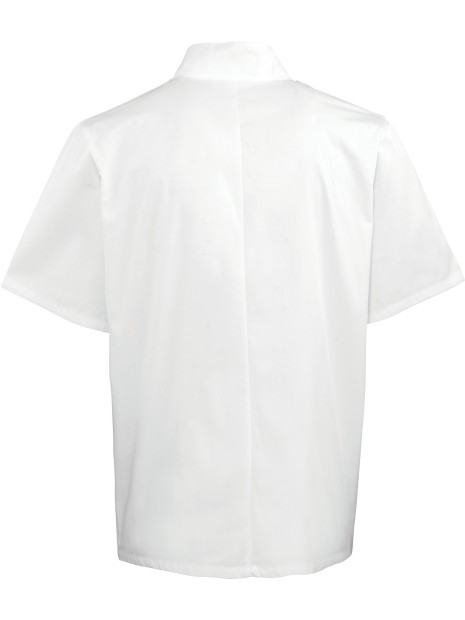 PREMIER Veste de cuisine manches courtes à boutons pression /api/colors/7a92cd2d-10d2-40b4-928b-296bb7487506 personnalisable