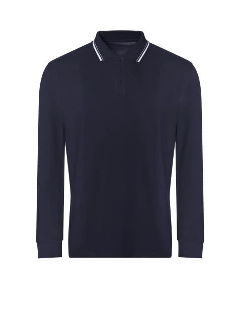 AWDIS Long Sleeve Tipped 100 Polo  personnalisable