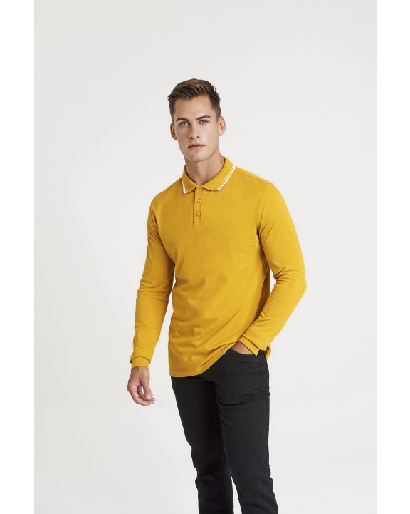 Polos personnalisable AWDIS Long Sleeve Tipped 100 Polo
