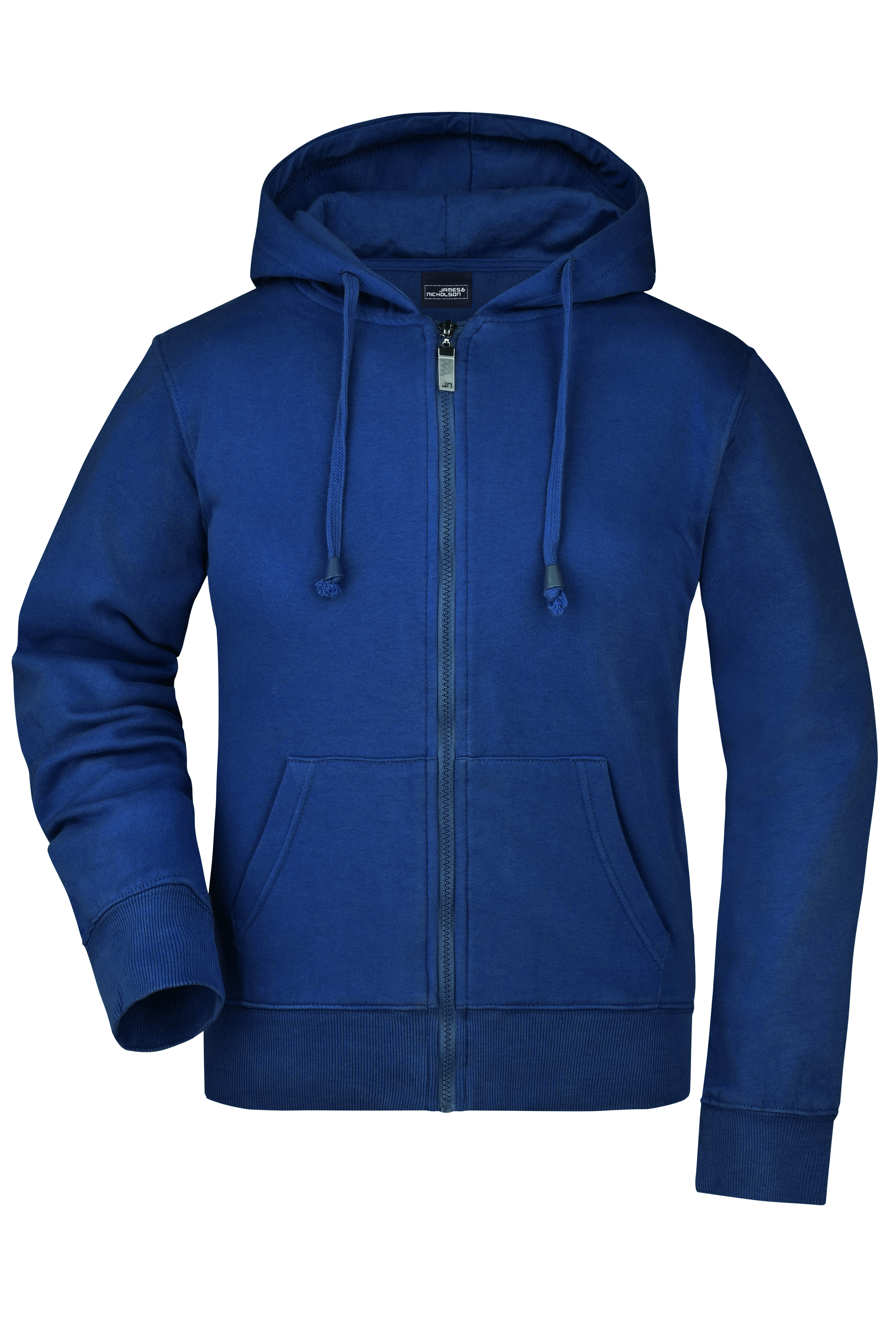 Sweaters & hoodies JAMES & NICHOLSON Ladies` Hooded Jacket voor bedrukking &amp; borduring