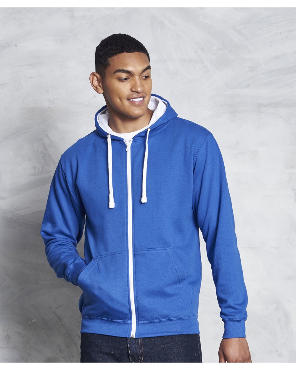 Sweaters & hoodies AWDIS VARSITY ZOODIE voor bedrukking &amp; borduring