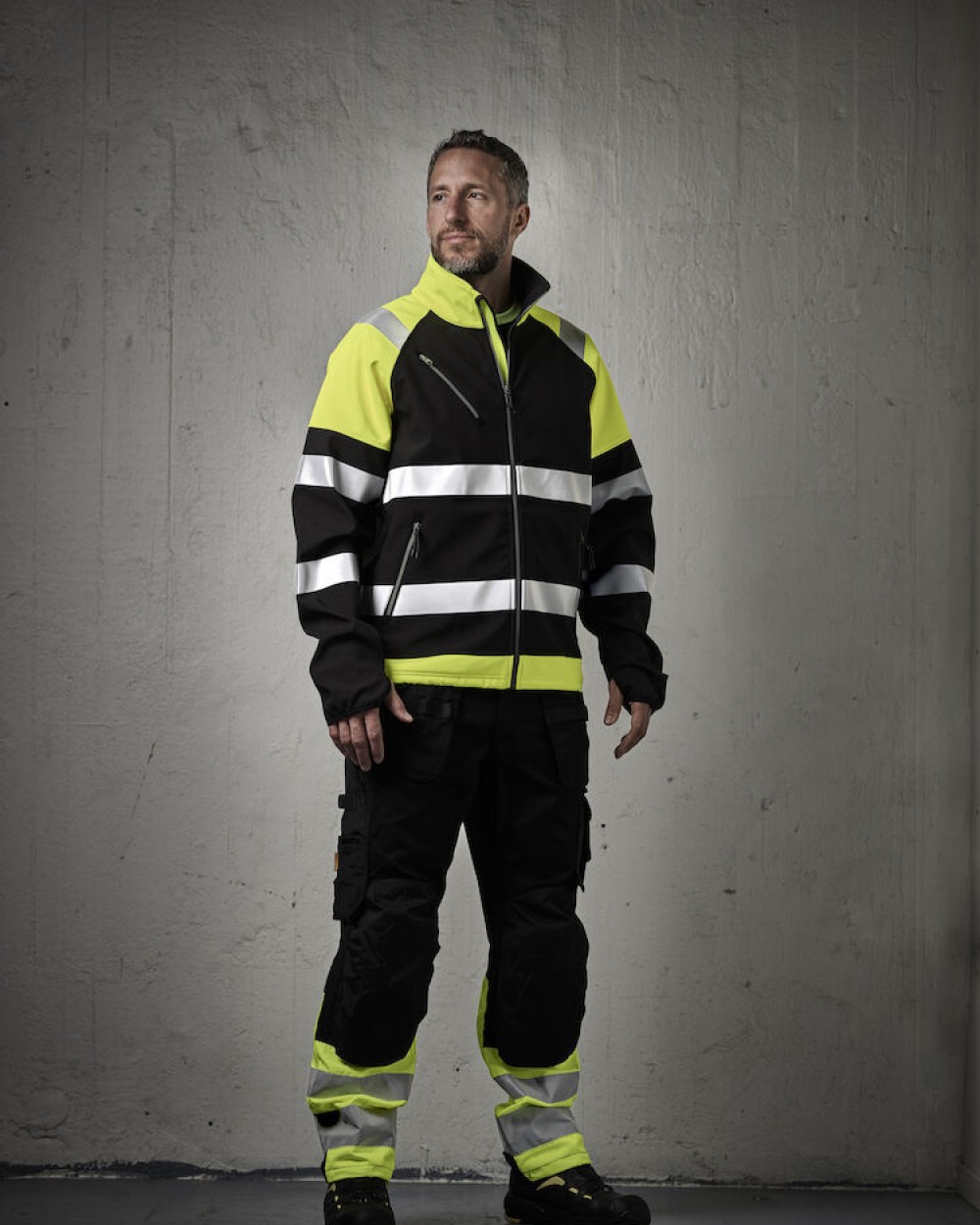 JOBMAN 2134 Bundhose Core Stretch Hi-Vis mit Hängetaschen Hosen personalisierbar