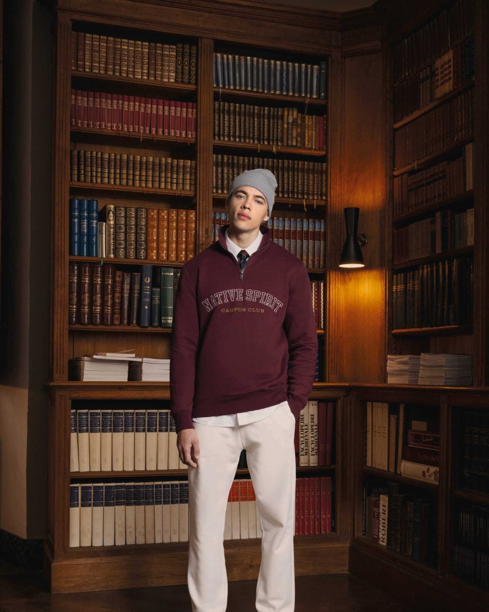 Sweat-shirts personnalisable NATIVE SPIRIT Sweat-shirt écoresponsable à col montant zippé homme