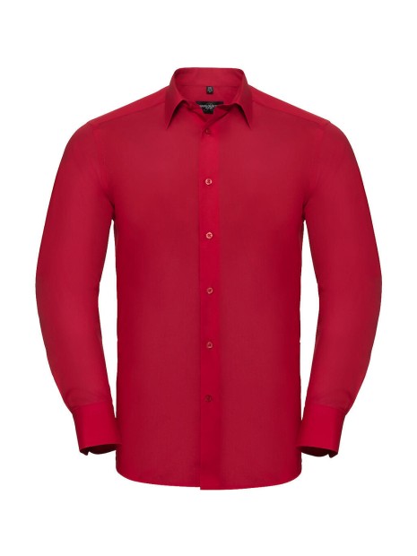 RUSSELL Tailored Poplin Shirt LS /api/colors/f7def30f-cf00-4a4e-8048-9f030f6d3017 personnalisable