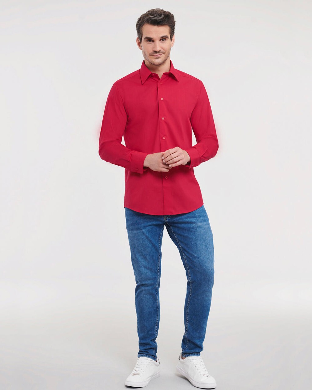 Chemises personnalisable RUSSELL Tailored Poplin Shirt LS