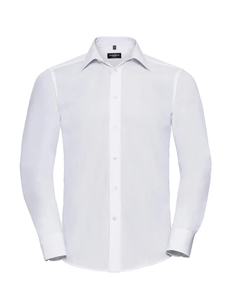 RUSSELL Tailored Poplin Shirt LS /api/colors/7a92cd2d-10d2-40b4-928b-296bb7487506 personnalisable