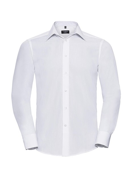 RUSSELL Tailored Poplin Shirt LS /api/colors/7a92cd2d-10d2-40b4-928b-296bb7487506 personnalisable