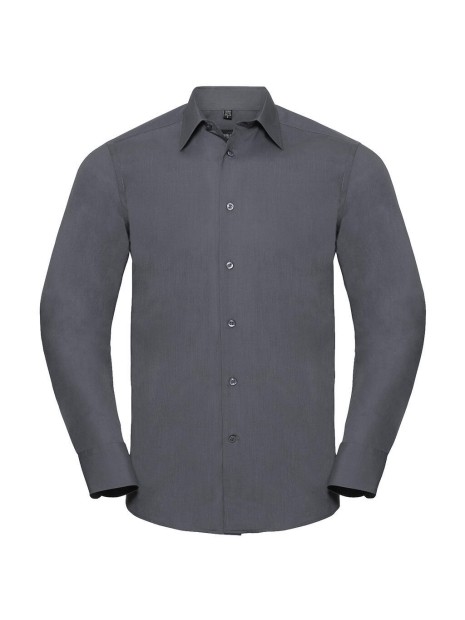 RUSSELL Tailored Poplin Shirt LS /api/colors/2fa123ac-77ac-4f42-beb3-f6a528eded78 personnalisable